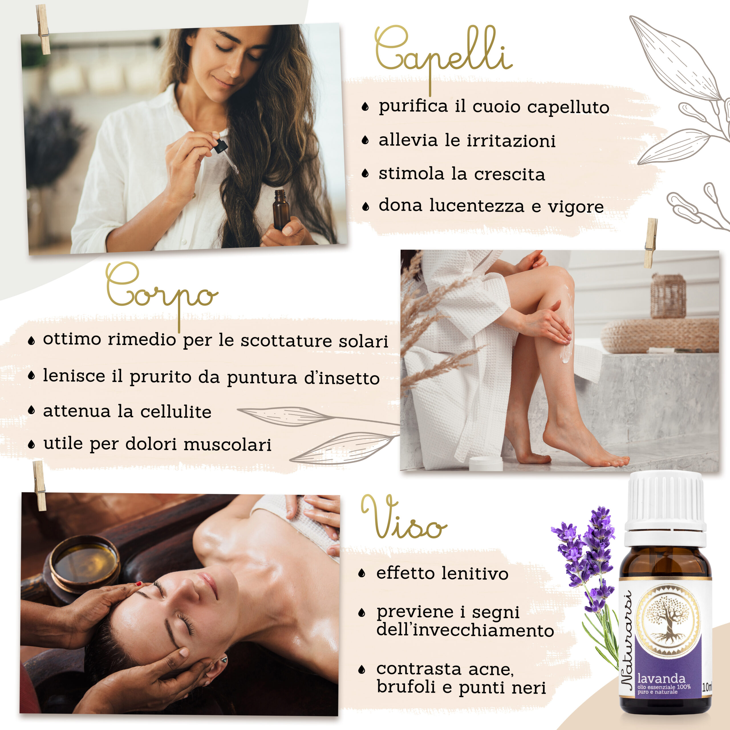 Olio essenziale Lavanda 100% puro e naturale 10 ml - immagine 6