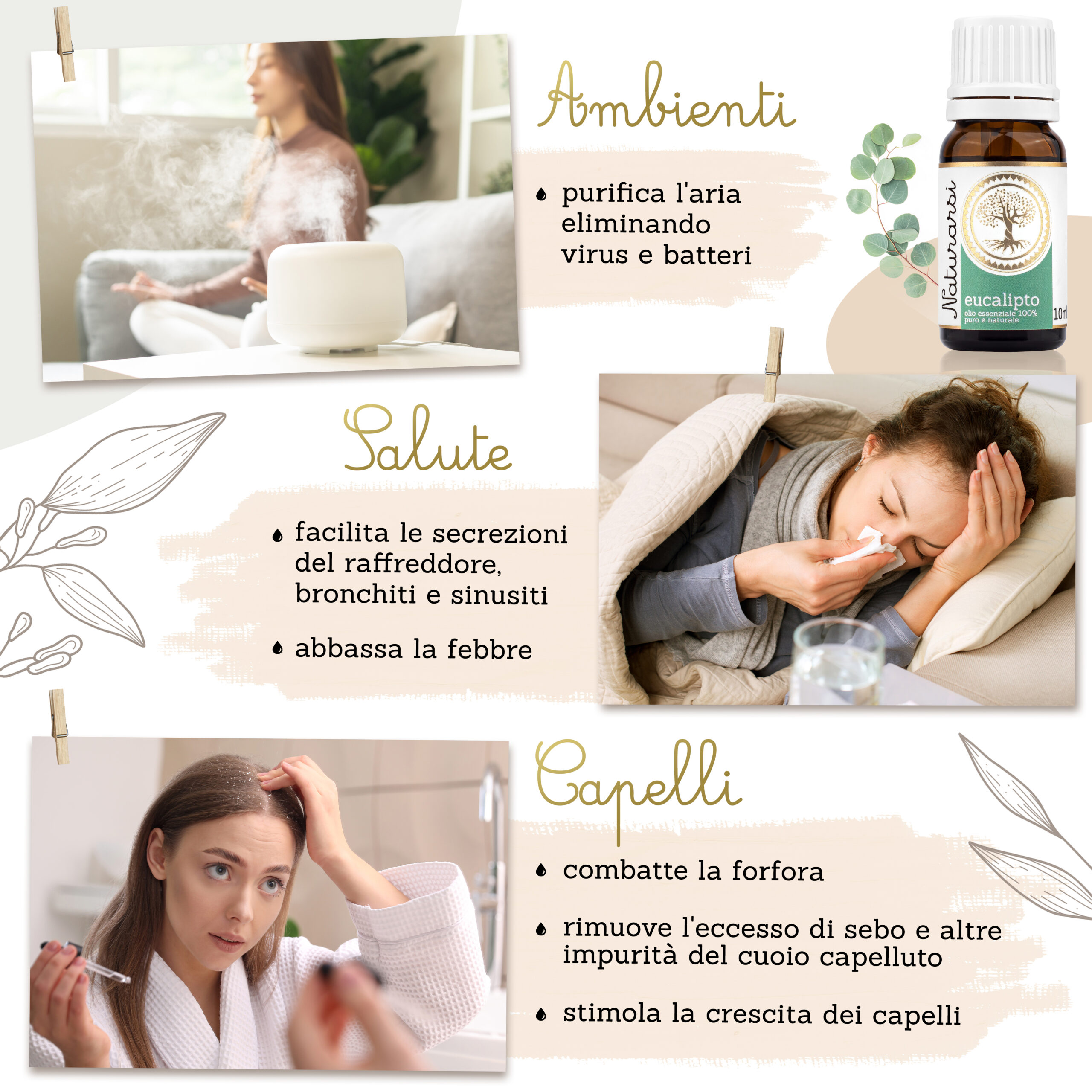 Olio essenziale Eucalipto 100% puro e naturale 10 ml - immagine 6