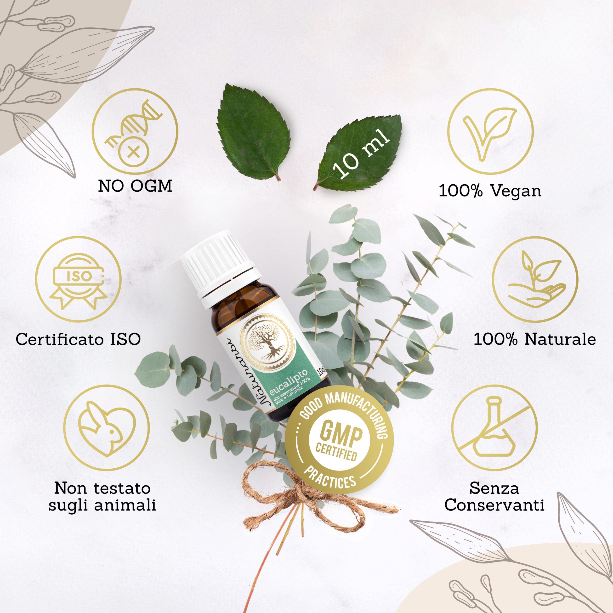 Olio essenziale Eucalipto 100% puro e naturale 10 ml - immagine 5